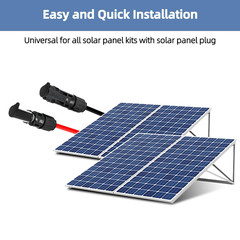 Solar Panel Cable Connector, IP68 Waterproof, 1500V 70A Tinned Copper Pins, for