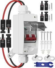 DC Solar Panel Disconnect Switch 32 Amp 500V Miniature Circuit Breaker with Plug