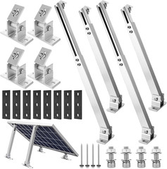 2 Set Adjustable Solar Panel Tilt Mount Bracket Aluminum Alloy Solar Panel Mount