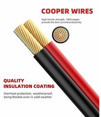 12AWG SAE Extension Cable 20FT, DC Power Cord for Solar Panels, Cars, RVs, Boats