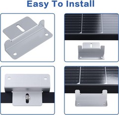 Compact 4-Set Durable Z Brackets for Reliable Solar Panel Installation Anywhere