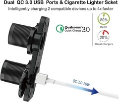 QC 3 0 USB Outlet 12V Marine Waterproof New