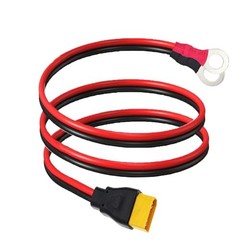 XT90 to O-Ring Connector Cable，10AWG XT90 Male to Double O-Ring Connector