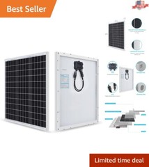 Compact 50W Monocrystalline Solar Panel with Enhanced Durability and Performance