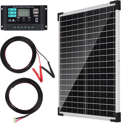 Solar Panel Kit 25W 12V Monocrystalline Battery Maintainer With10A Solar Charge