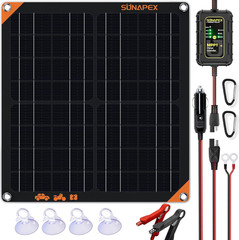 20W Flexible Solar Panel with MPPT Charge Controller, Solar Battery Charger Main