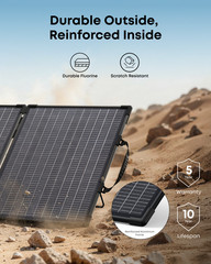 Anker SOLIX PS100 Black Portable Adventure Water Resistance 100W Solar Panel