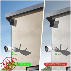 YYTDDUUU 4W Solar Panel Type C Micro USB Milky White Outdoor Camera