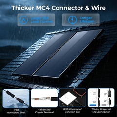 AeternaSol 200W (100W*2) Solar Panel Mono N-Type 18V PV Battery RV Home Off Grid