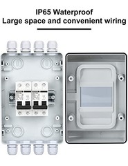 NEW 60A Solar Disconnect Switch Box 2 In 2 Out IP65 Waterproof Circuit Breaker