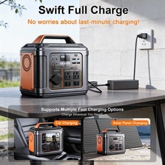 SBAOH 296Wh Portable Power Station Solar Generator for Outdoor Orange