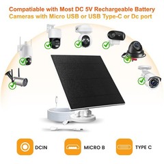 5W Solar Charger for Ring Camera – Compatible with Spotlight Cam & Stick Up Cam,