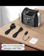 Portable Power Station 150W LiFePO4 Battery Bank Camping AC DC Solar Generator