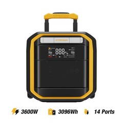 VTOMAN FlashSpeed Pro 3600 Portable Power Station, 3096Wh LFP Battery Solar
