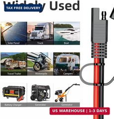 SAE Extension Cable 12AWG 15FT for Car RV Solar | SAE to SAE extension cord, 12A