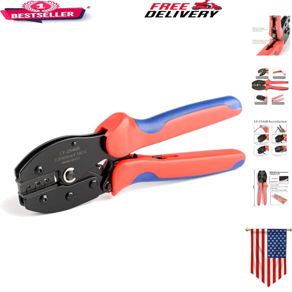 Durable iCrimp Solar Crimper with Ergonomic Grip – Perfect for 2.5-6mm2 Cables