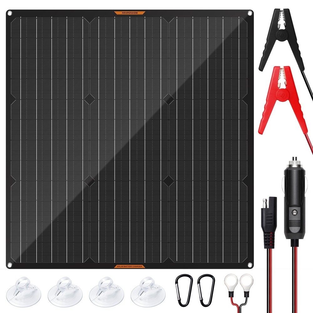 50 watt Solar Panel Kit 12V Battery Solar Trickle Charger for Car Boat RV