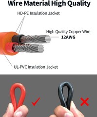 Compatible with GZ Yeti, Jackery 30ft Cable