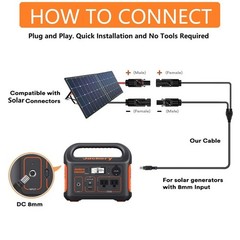 Durable 16.5Ft Solar Connector to 8mm Adapter – Fast Charging for Power Stations
