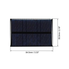 Mini Solar Panel Cell 5.5V 120mA 0.66W 84.5mm x 55.5mm for DIY Project Pack of 2