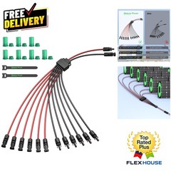 Waterproof Solar Connectors for 6 Panels – Safe & Reliable Y Branch Adapter
