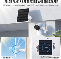 6W Waterproof Solar Panel Charger for Outdoor Security Cameras – Easy Install