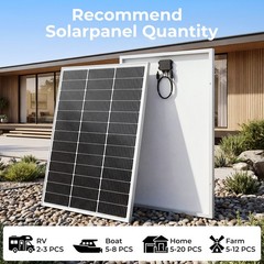 100W 500W 1000W 16BB N-Type Solar Panel 25.6% High Efficiency Power RV Home Car