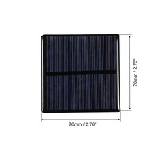 Mini Solar Cell Panel 3V 210mA 0.63W 70mm x 70mm 2pcs