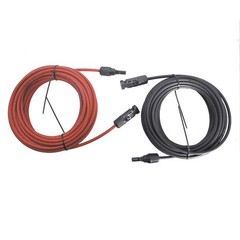 10AWG Black + Red 30Feet Solar Panel Extension Cable Wire Connector 1 Pair