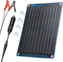 10W 12V Solar Panel Car Battery Trickle Charger & Maintainer