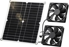 SUNYIMA 12W Solar Fan IP65 Waterproof Dual Fan for Chicken Coops Greenhouses