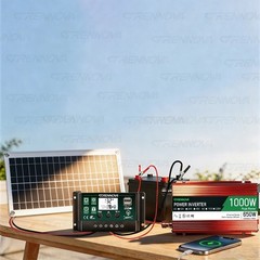 Grennova 1000W Solar Kit 35W Panel 60A MPPT RV Home Cabin Backup Power