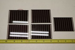 5x Pack Lot Panasonic AM-5907CAR 7.7V 229mW Amorphous Solar Panel Cell 3″ x2.25″