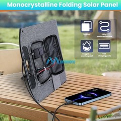 200W Foldable ETFE Solar Panel Battery Charger RVBoat Camper Backup Power Outage