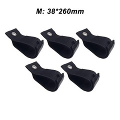 Set of 5 Black Storage Straps for Securing Cables in For Trucks Boats RVs