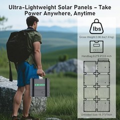 Portable Solar Panel Monocrystalline 24.8% High Efficiency Foldable Solar 60W