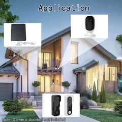Solar Panel Charge for Arlo Essential Spotlight Camera Doorbell Type-C &mico USB