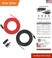 Customizable 20FT Solar Extension Cable – 10AWG Copper for Ultimate Flexibility
