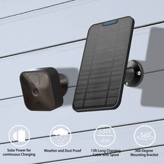 Solar Panel Charger for Outdoor Cameras Includes Waterproof 13 ft Cable 2-Pack