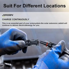 Solar Cable Extension 33Ft 10AWG, Solar Wire with Tool-Free Solar Connectors, Wa