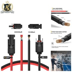 High-Performance 10AWG Solar Extension Cable 10FT with Pure Copper Connectors
