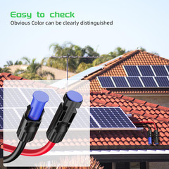 50 Pairs Solar Connector Caps, Obvious Color Solar Panel Connectors End Caps IP6