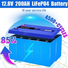 PFCTART 12.8V 200AH LiFePO4 Deep Cycle Lithium Battery for RV Camping Off-Grid