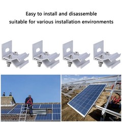 4pcs Pre Assembled Aluminium Clamps for Solar Structure Installation Designs