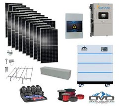 10KW Complete Offgrid Solar Kit – 15K Sol-Ark Inverter + 15.36KW OMO Stack Lithi