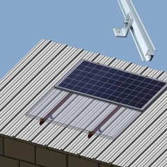 Adjustable Solar Panel Roof Mount Bracket Kit for Sloped Tin Roofs