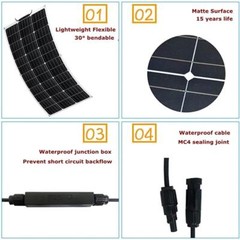 300 Watt High Efficiency Solar Panel Kit For Mono Fixed Carava + Controller