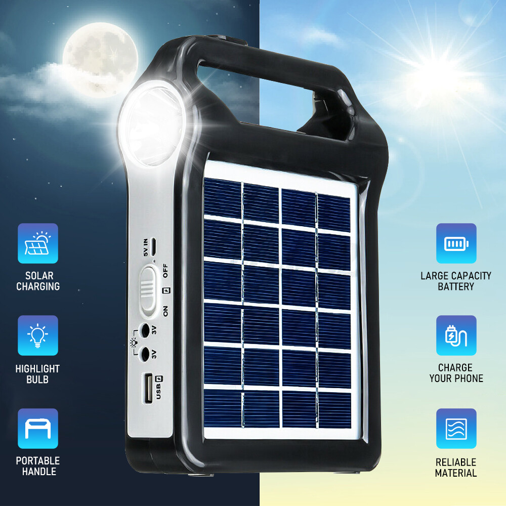 Solar Generator Panel Power Bank Outlet Camping Emergency Portable Power Station