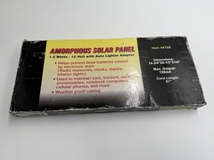 Amorphous Solar Panel 12 Volt Auto Light Adapter 1.5 Watts