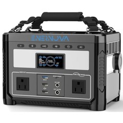 Enernova Portable Power Station ETA, 600W/288Wh LiFePO4 Battery Backup, 50-Min F